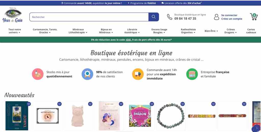 Boutique ésotérique : Dans les Yeux de Gaïa